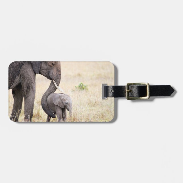 Elephant wildlife photography Africa Safari animal Luggage Tag (Front Horizontal)