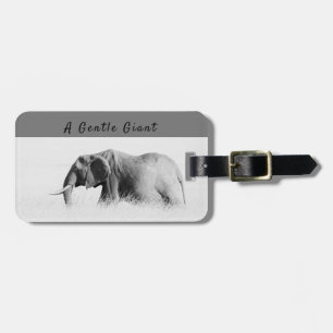 Elephant wildlife photography Africa Safari animal Luggage Tag