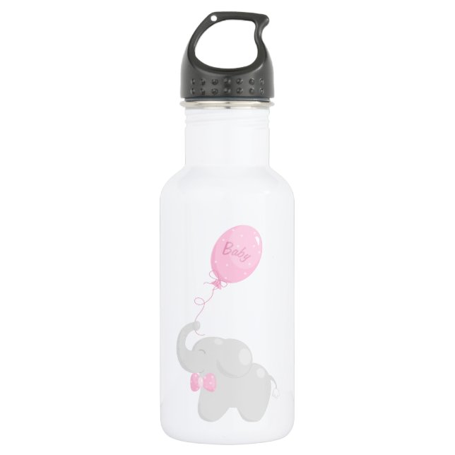 Elephant with Balloon 532 Ml Water Bottle (Front)
