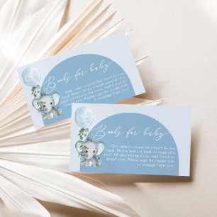 Elephant With Balloon Baby Shower Books For Baby Enclosure Card