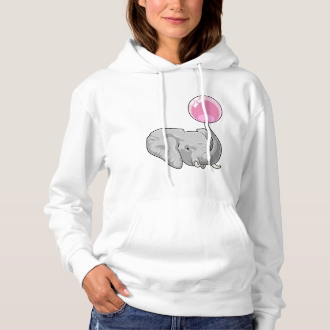 Elephant with Balloon Hoodie (Front)