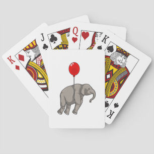 Elephant with Balloon Playing Cards