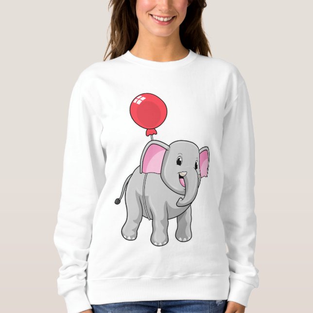 Elephant with Balloon Sweatshirt (Front)