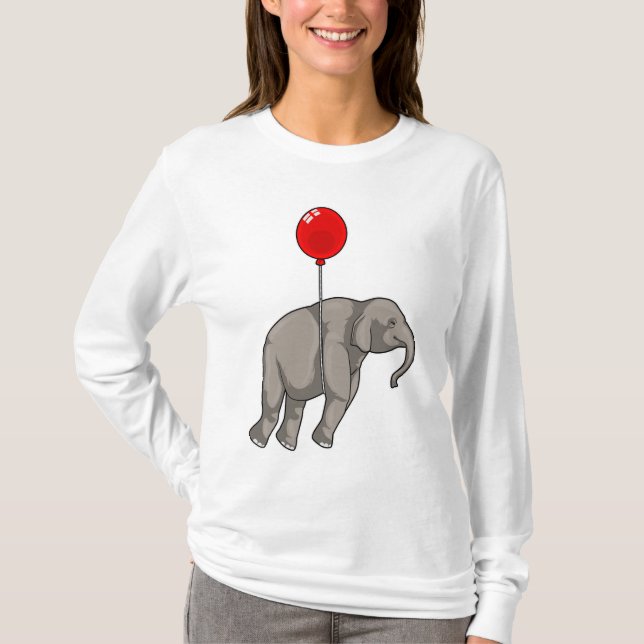 Elephant with Balloon T-Shirt (Front)