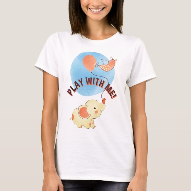 elephant with balloon T-Shirt (Front)