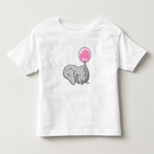 Elephant with Balloon Toddler T-Shirt (Front)