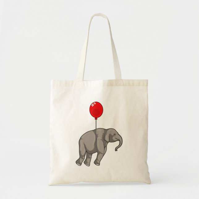 Elephant with Balloon Tote Bag (Front)