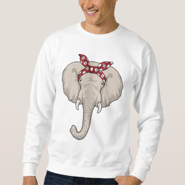 Elephant with Bandana Sweatshirt (Front)