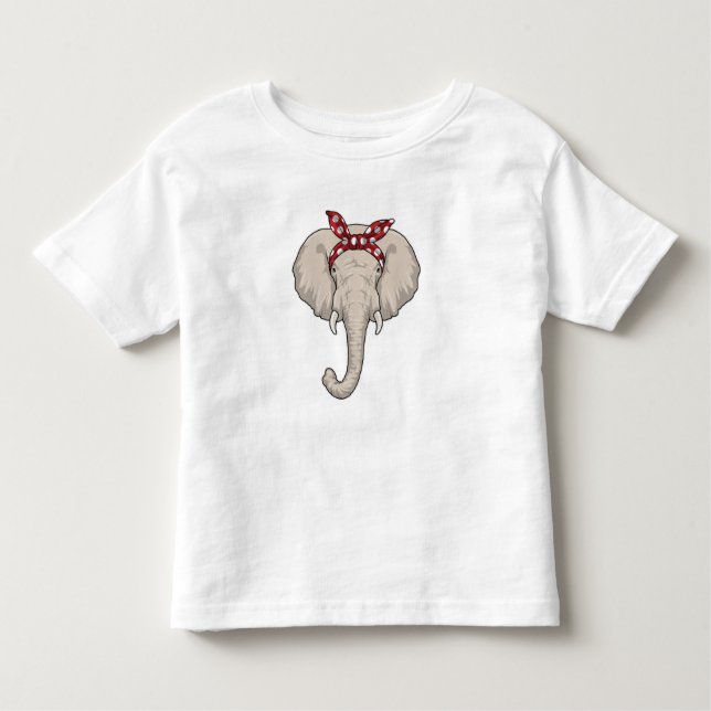 Elephant with Bandana Toddler T-Shirt (Front)