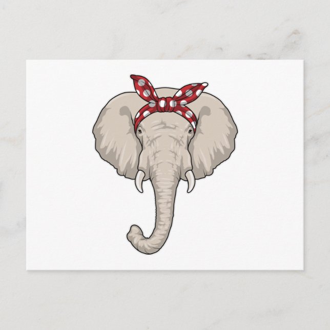 Elephant with Bandanna Postcard (Front)