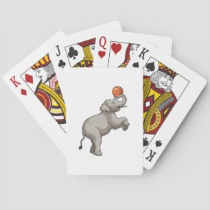 Elephant with Basketball Playing Cards