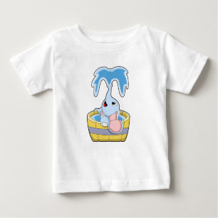 Elephant with Bathtub full of Water Baby T-Shirt