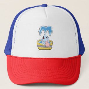 Elephant with Bathtub full of Water Trucker Hat