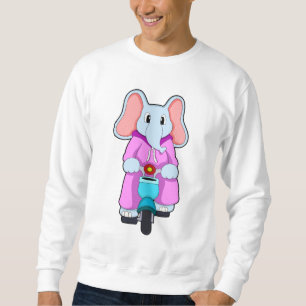 Elephant with Bicycle Sweatshirt