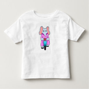 Elephant with Bicycle Toddler T-Shirt