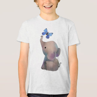 Elephant with butterfly Tri-Blend shirt