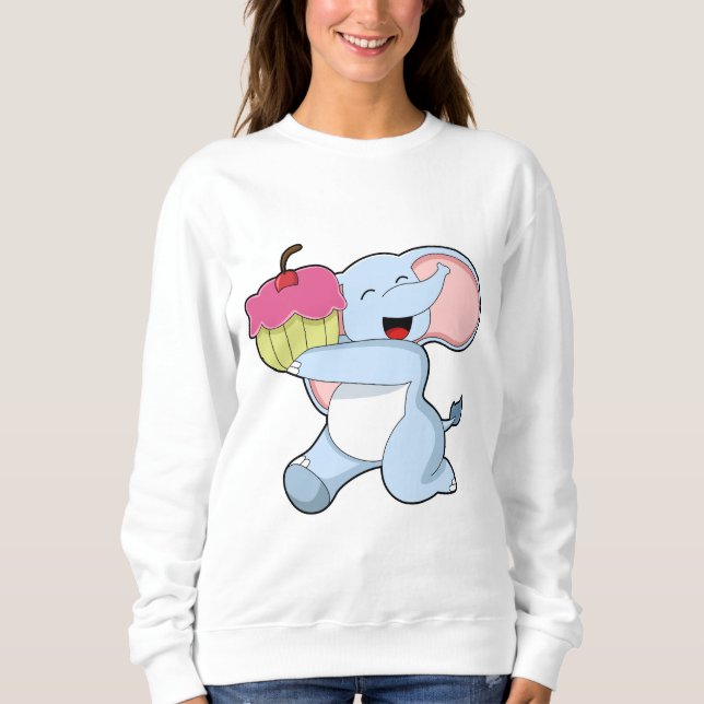 Elephant with Cake Sweatshirt (Front)