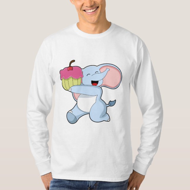 Elephant with Cake T-Shirt (Front)