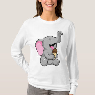 Elephant with Chocolate Waffle ice cream T-Shirt