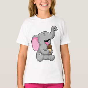 Elephant with Chocolate Waffle ice cream T-Shirt