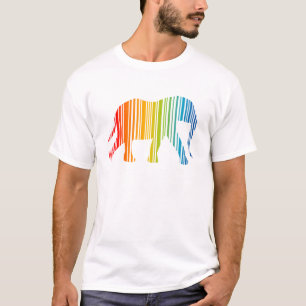 Elephant with Colour Bar Code T-Shirt