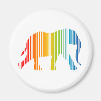 Elephant with Colour Bars Magnet