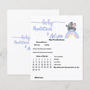 Elephant with Colourful Rainbow Baby Shower Game