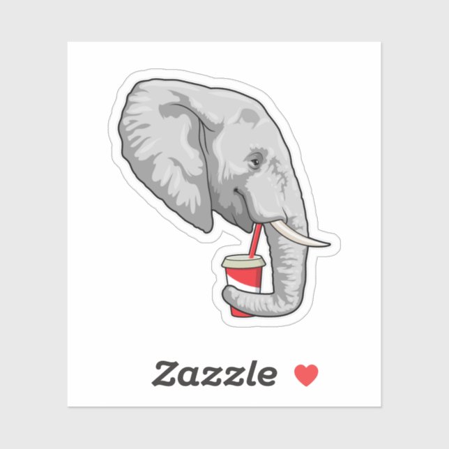 Elephant with Drink (Sheet)