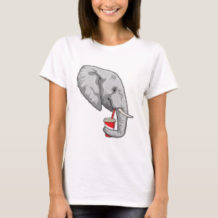 Elephant with Drink T-Shirt