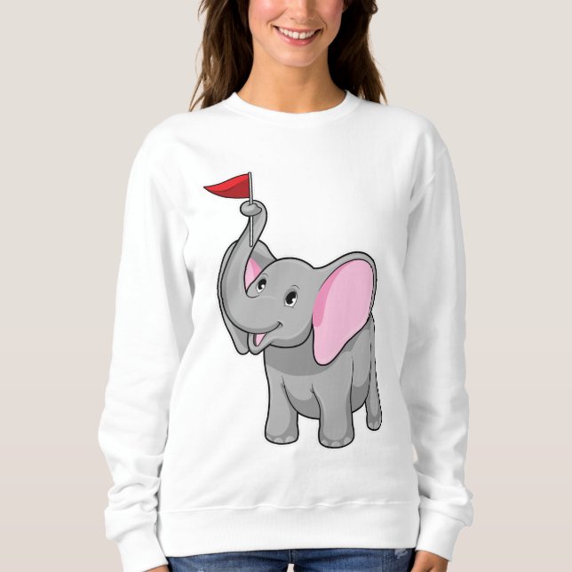 Elephant with Flag Sweatshirt (Front)