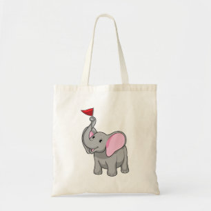 Elephant with Flag Tote Bag