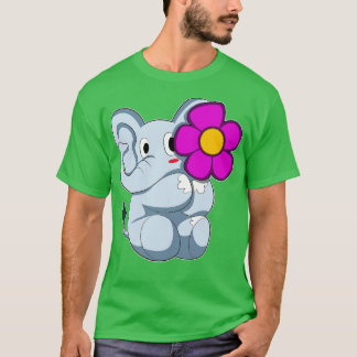 Elephant with Flower 3 T-Shirt