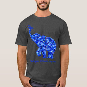 Elephant With Flower Huntingtons Disease Awareness T-Shirt