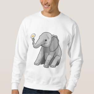 Elephant with Flower Sweatshirt