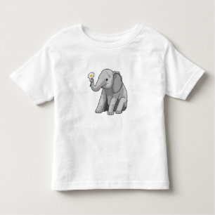 Elephant with Flower Toddler T-Shirt