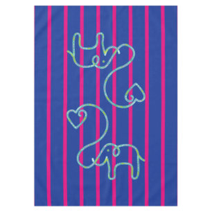 Elephant with Heart + your background & ideas Tablecloth