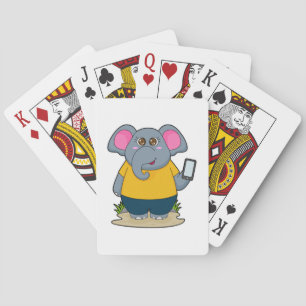 Elephant with Mobile Playing Cards