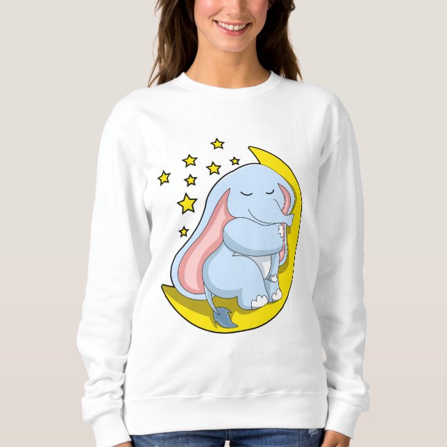Elephant with Moon and Stars Sweatshirt (Front)