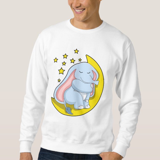 Elephant with Moon and Stars Sweatshirt (Front)
