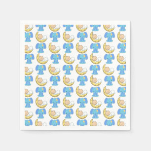 Elephant with Moon Baby Design Napkin