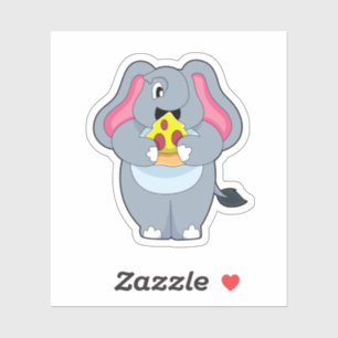 Elephant with Pizza