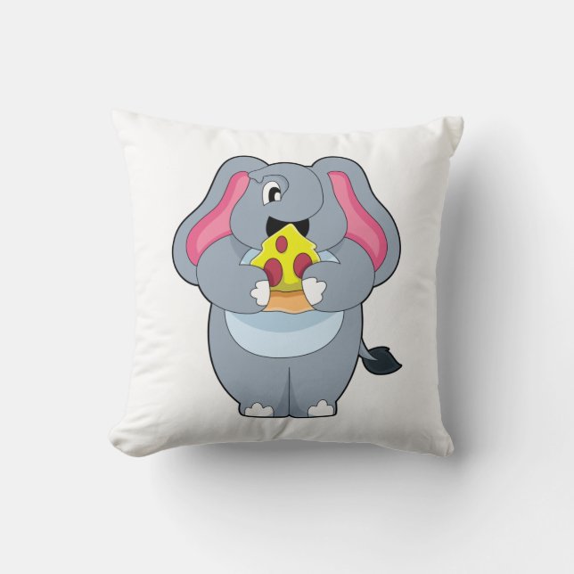 Elephant with Pizza Cushion (Front)