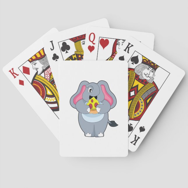 Elephant with Pizza Playing Cards (Back)