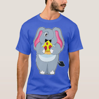 Elephant With Pizza  T-Shirt