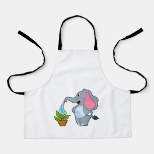 Elephant with Plant Apron