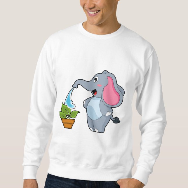 Elephant with Plant Sweatshirt (Front)