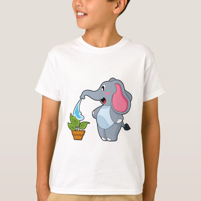 Elephant with Plant T-Shirt (Front)