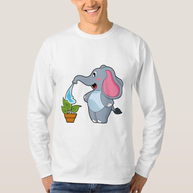Elephant with Plant T-Shirt (Front)