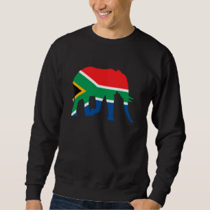 Elephant with South African flag South Africa Sweatshirt