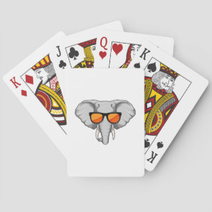 Elephant with Sunglasses Playing Cards